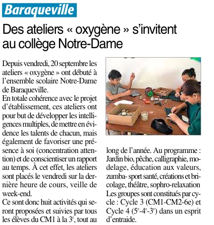 Baraqueville – Collège Notre-Dame